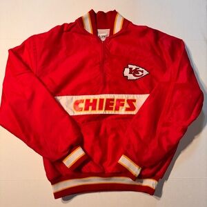 Vtg Kansas City Chiefs NFL Football DeLong Quarter Zip 80’s 90’s Pullover XL USA